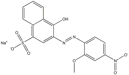 4-Hydroxy-3-(2-methoxy-4-nitrophenylazo)-1-naphthalenesulfonic acid sodium salt