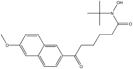 6-Oxo-N-tert-butyl-6-[6-methoxy-2-naphtyl]hexanehydroxamic acid Structure