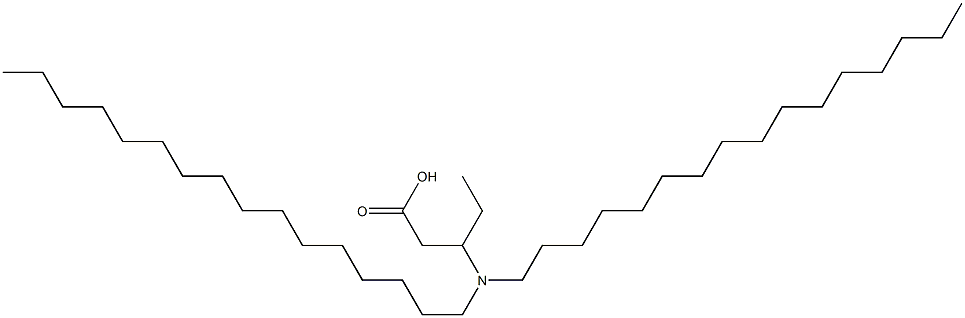 3-(ジヘキサデシルアミノ)吉草酸 化学構造式