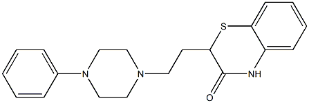 2-[2-[4-(フェニル)ピペラジン-1-イル]エチル]-2H-1,4-ベンゾチアジン-3(4H)-オン 化学構造式