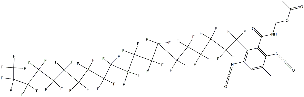 N-(Acetyloxymethyl)-2-(hentetracontafluoroicosyl)-3,6-diisocyanato-5-methylbenzamide