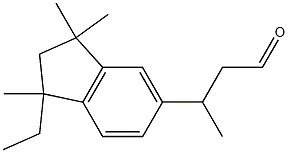 3-Methyl-3-(1-ethyl-1,3,3-trimethylindan-5-yl)propanal,,结构式