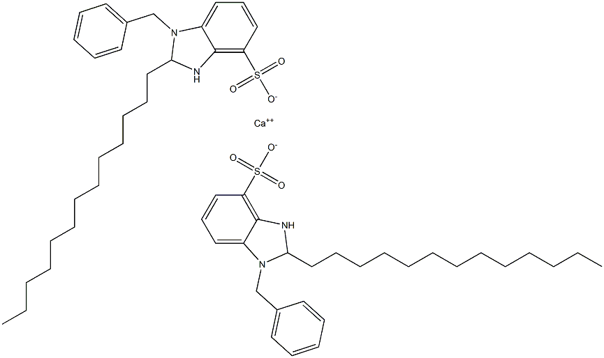 Bis(1-benzyl-2,3-dihydro-2-tridecyl-1H-benzimidazole-4-sulfonic acid)calcium salt Structure