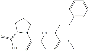 1-[2-(1-Ethoxycarbonyl-3-phenylpropylamino)propanoyl]-L-proline Struktur