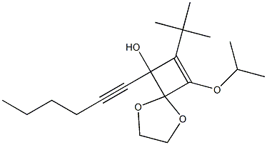 8-Isopropyloxy-7-tert-butyl-6-(1-hexynyl)-1,4-dioxaspiro[4.3]oct-7-en-6-ol Structure