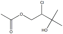 Acetic acid 2-chloro-3-hydroxy-3-methylbutyl ester,,结构式