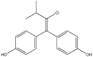 4,4'-(2-Chloro-3-methyl-1-buten-1-ylidene)bis(phenol) Structure