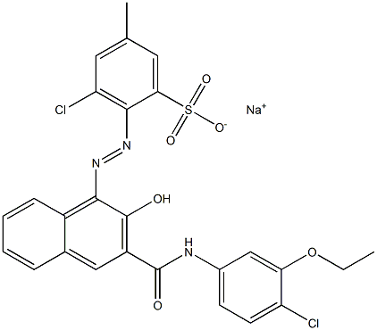 3-Chloro-5-methyl-2-[[3-[[(4-chloro-3-ethoxyphenyl)amino]carbonyl]-2-hydroxy-1-naphtyl]azo]benzenesulfonic acid sodium salt