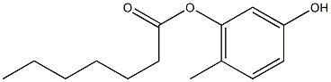 Heptanoic acid 3-hydroxy-6-methylphenyl ester Structure