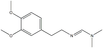 N2-(3,4-ジメトキシフェネチル)-N1,N1-ジメチルホルムアミジン 化学構造式