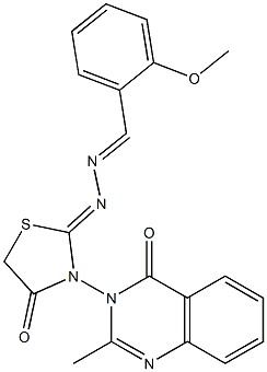 2-Methoxybenzaldehyde [3-[(3,4-dihydro-2-methyl-4-oxoquinazolin)-3-yl]-4-oxothiazolidin-2-ylidene]hydrazone