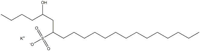 5-Hydroxyhenicosane-7-sulfonic acid potassium salt,,结构式