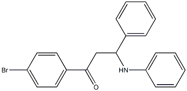 1-(4-Bromophenyl)-3-(phenyl)-3-[(phenyl)amino]propan-1-one,,结构式