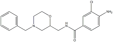 N-(4-Benzylmorpholin-2-ylmethyl)-4-amino-3-chlorobenzamide Struktur