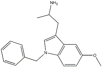 3-(2-アミノプロピル)-1-ベンジル-5-メトキシ-1H-インドール 化学構造式