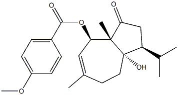  p-Anisic acid (3S,3aS,8R,8aS)-3a-hydroxy-3-isopropyl-6,8a-dimethyl-1-oxo-1,2,3,3a,4,5,8,8a-octahydroazulen-8-yl ester