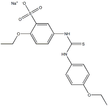 2-Ethoxy-5-[3-(p-ethoxyphenyl)thioureido]benzenesulfonic acid sodium salt Structure