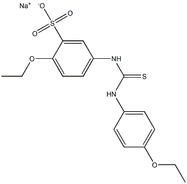 2-エトキシ-5-[3-(p-エトキシフェニル)チオウレイド]ベンゼンスルホン酸ナトリウム 化学構造式