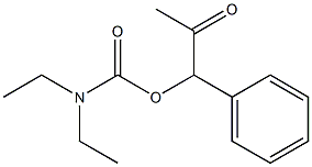 N,N-ジエチルカルバミド酸2-オキソ-1-フェニルプロピル 化学構造式