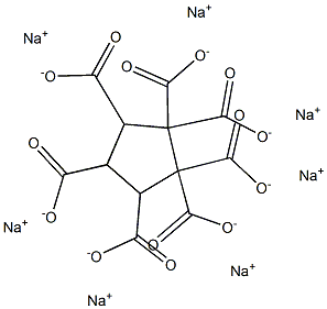 1,1,2,2,3,4,5-Cyclopentaneheptacarboxylic acid heptasodium salt Structure