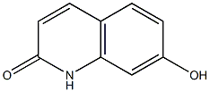 7-ヒドロキシキノリン-2(1H)-オン 化学構造式