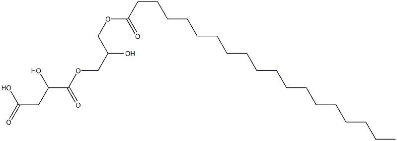 L-Malic acid hydrogen 1-(2-hydroxy-3-nonadecanoyloxypropyl) ester Structure