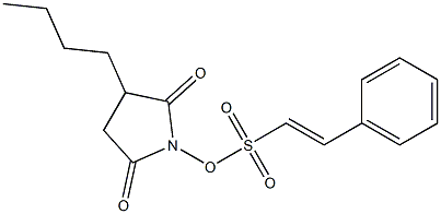 (E)-2-Phenylethenesulfonic acid 2,5-dioxo-3-butyl-1-pyrrolidinyl ester,,结构式