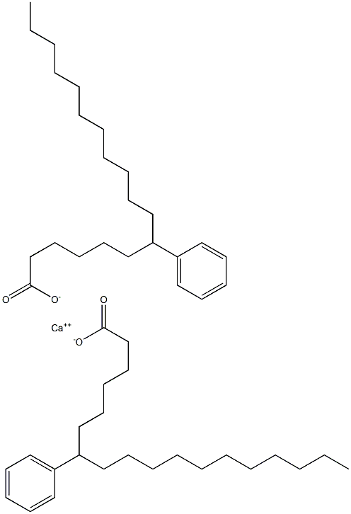 Bis(7-phenylstearic acid)calcium salt Structure