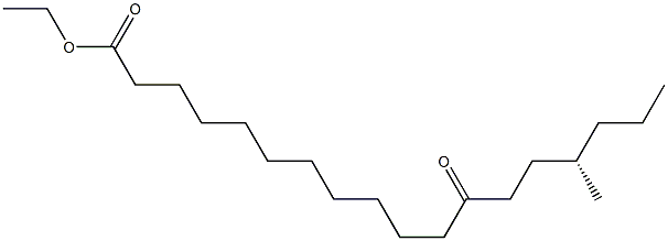 [S,(+)]-15-Methyl-12-oxostearic acid ethyl ester 结构式