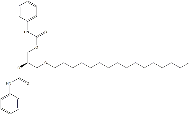 [R,(-)]-3-O-Hexadecyl-1-O,2-O-bis(N-phenylcarbamoyl)-D-glycerol Struktur