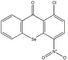 1-クロロ-4-ニトロ-9H-セレノキサンテン-9-オン 化学構造式
