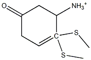 [(Tetrahydro-2-oxo-5,5-dimethylthiophen)-4-yl]aminium Structure