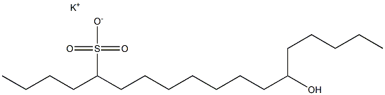 13-Hydroxyoctadecane-5-sulfonic acid potassium salt 结构式