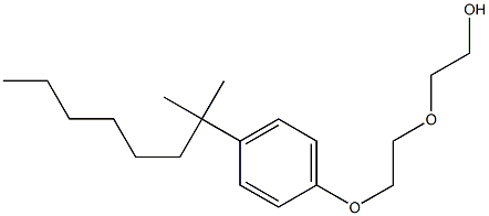 5-[4-(1,1-Dimethylheptyl)phenoxy]-3-oxapentane-1-ol,,结构式