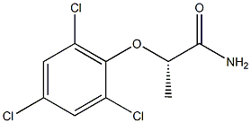 [S,(-)]-2-(2,4,6-Trichlorophenoxy)propionamide Structure