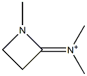 N-(1-Methylazetidin-2-ylidene)-N-methylmethanaminium Structure