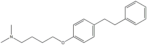 4-[4-(2-フェニルエチル)フェノキシ]-N,N-ジメチルブタン-1-アミン 化学構造式