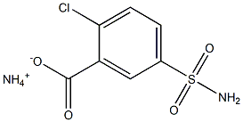 2-クロロ-5-スルファモイル安息香酸アンモニウム 化学構造式