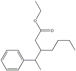 3-(1-Phenylethyl)heptanoic acid ethyl ester Struktur