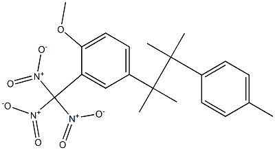 2,3-Dimethyl-2-(4-methylphenyl)-3-(4-methoxy-3-trinitromethylphenyl)butane,,结构式