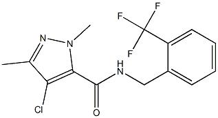 N-[2-(Trifluoromethyl)benzyl]-2,5-dimethyl-4-chloro-2H-pyrazole-3-carboxamide Structure