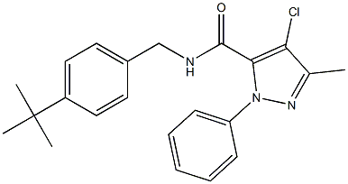 4-Chloro-5-methyl-2-phenyl-N-(4-tert-butylbenzyl)-2H-pyrazole-3-carboxamide Structure