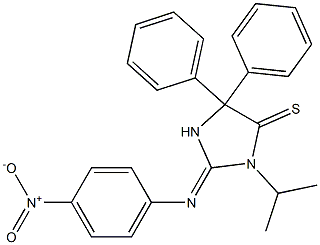 1-Isopropyl-2-(4-nitrophenylimino)-4,4-diphenylimidazolidine-5-thione Structure