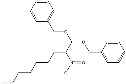 2-Nitrononanal dibenzyl acetal Struktur