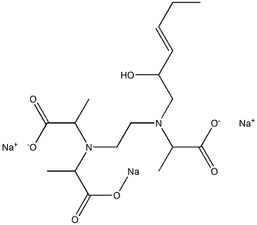 3-(2-Hydroxy-3-hexenyl)-6-(1-sodiooxycarbonylethyl)-2,7-dimethyl-3,6-diazaoctanedioic acid disodium salt