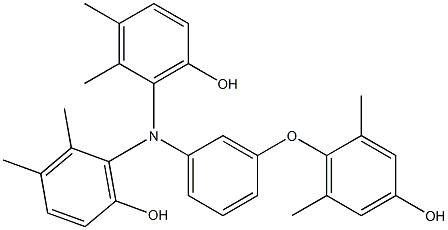 N,N-Bis(6-hydroxy-2,3-dimethylphenyl)-3-(4-hydroxy-2,6-dimethylphenoxy)benzenamine Structure