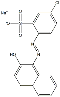 5-クロロ-2-(2-ヒドロキシ-1-ナフチルアゾ)ベンゼンスルホン酸ナトリウム 化学構造式
