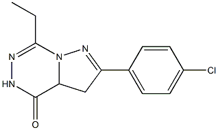 3,3a-ジヒドロ-2-(4-クロロフェニル)-7-エチルピラゾロ[1,5-d][1,2,4]トリアジン-4(5H)-オン 化学構造式