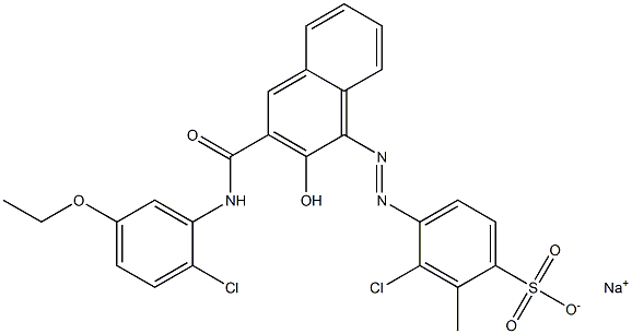 3-Chloro-2-methyl-4-[[3-[[(2-chloro-5-ethoxyphenyl)amino]carbonyl]-2-hydroxy-1-naphtyl]azo]benzenesulfonic acid sodium salt