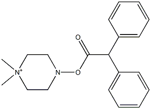 4-(Diphenylacetoxy)-1,1-dimethylpiperazin-1-ium Structure